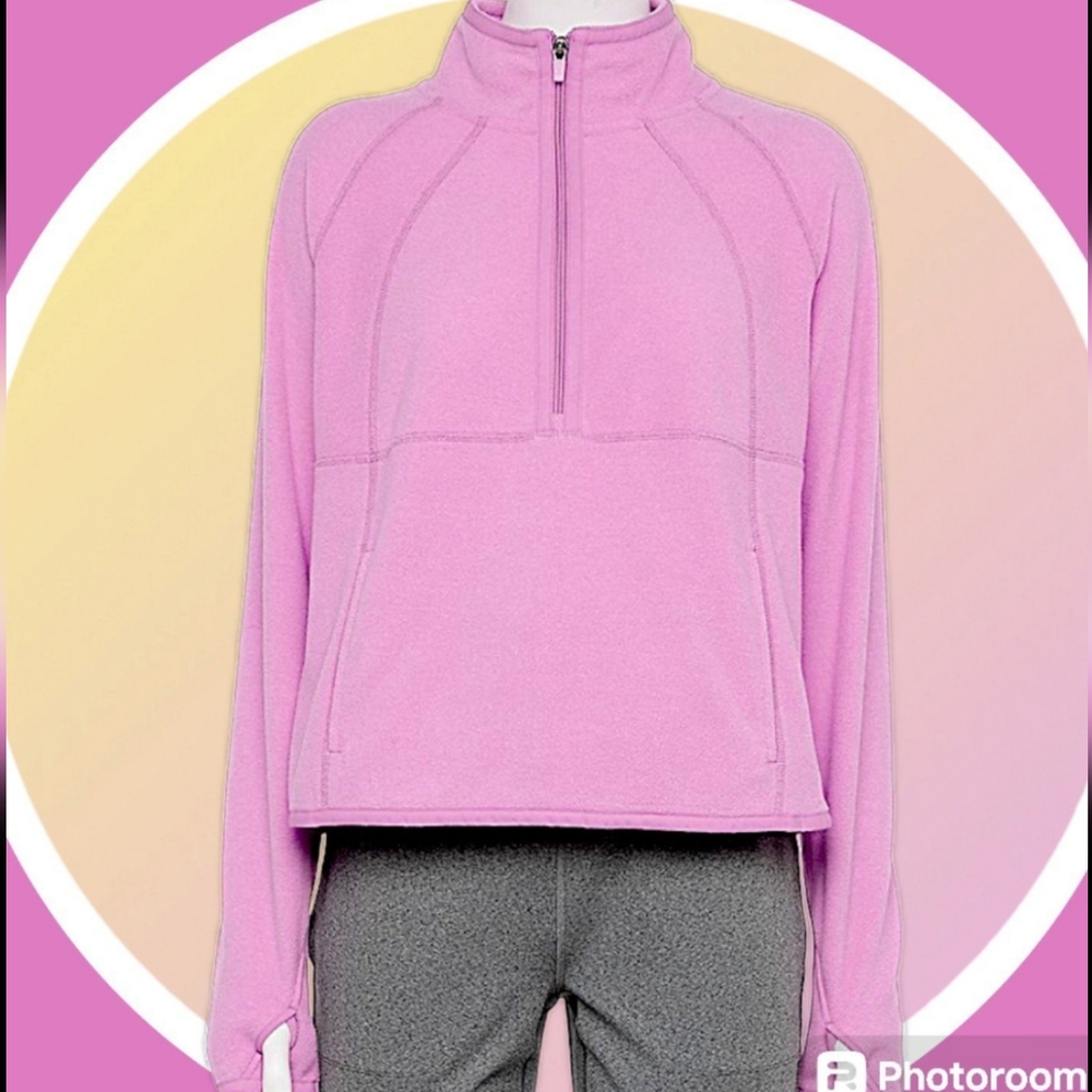 NWT XXL ¼ Zip Up to Mock Neck Fleece Pull Over w Kangaroo Pocket